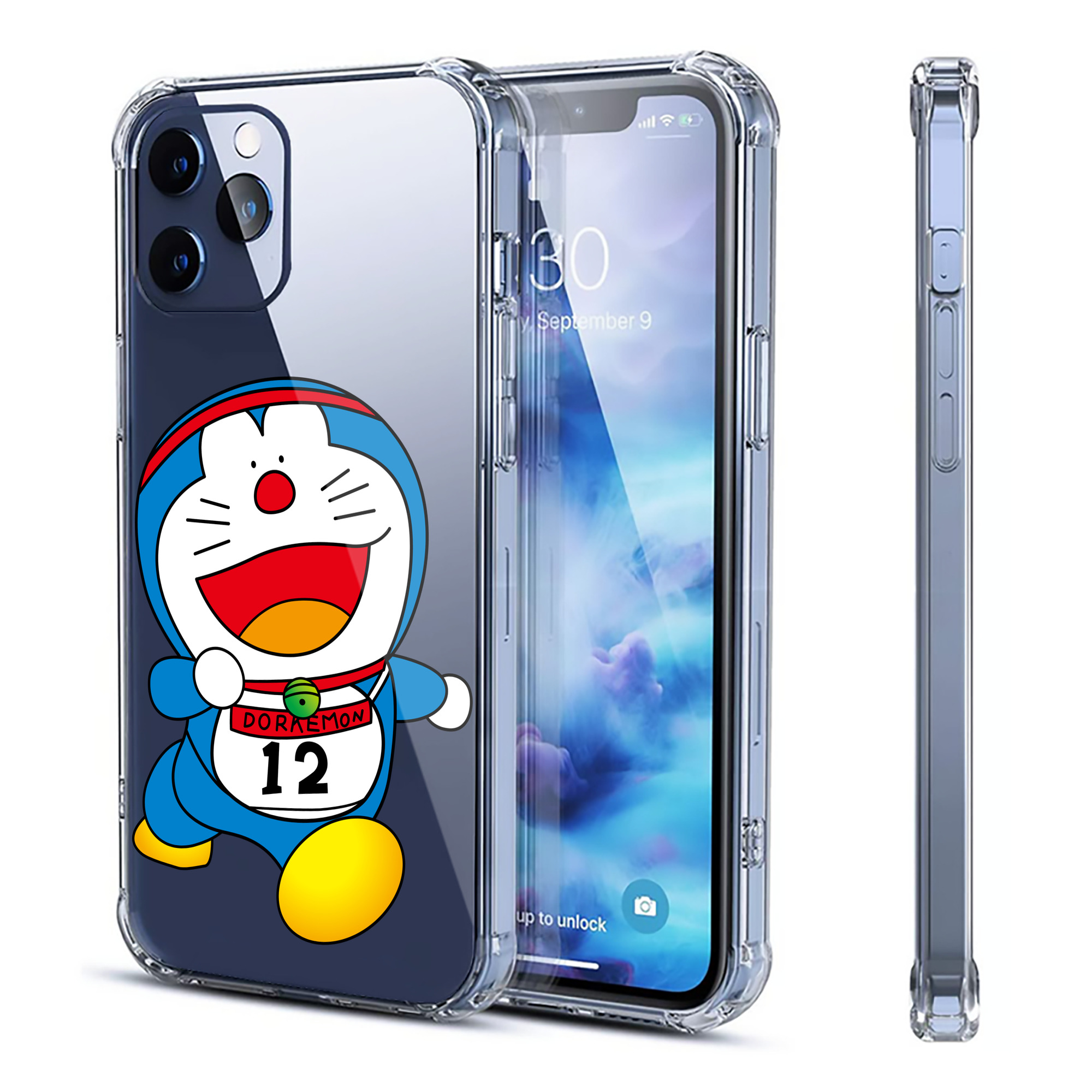 （画像用） ドラえもん Doraemon 【iPhone 12シリーズ対応】透明スマホケース（クリアソフトケース）